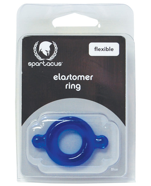 Spartacus Penis Enhancement Blue Elastomer Cock Ring Stretch-to-Fit Design for Firmer Erections