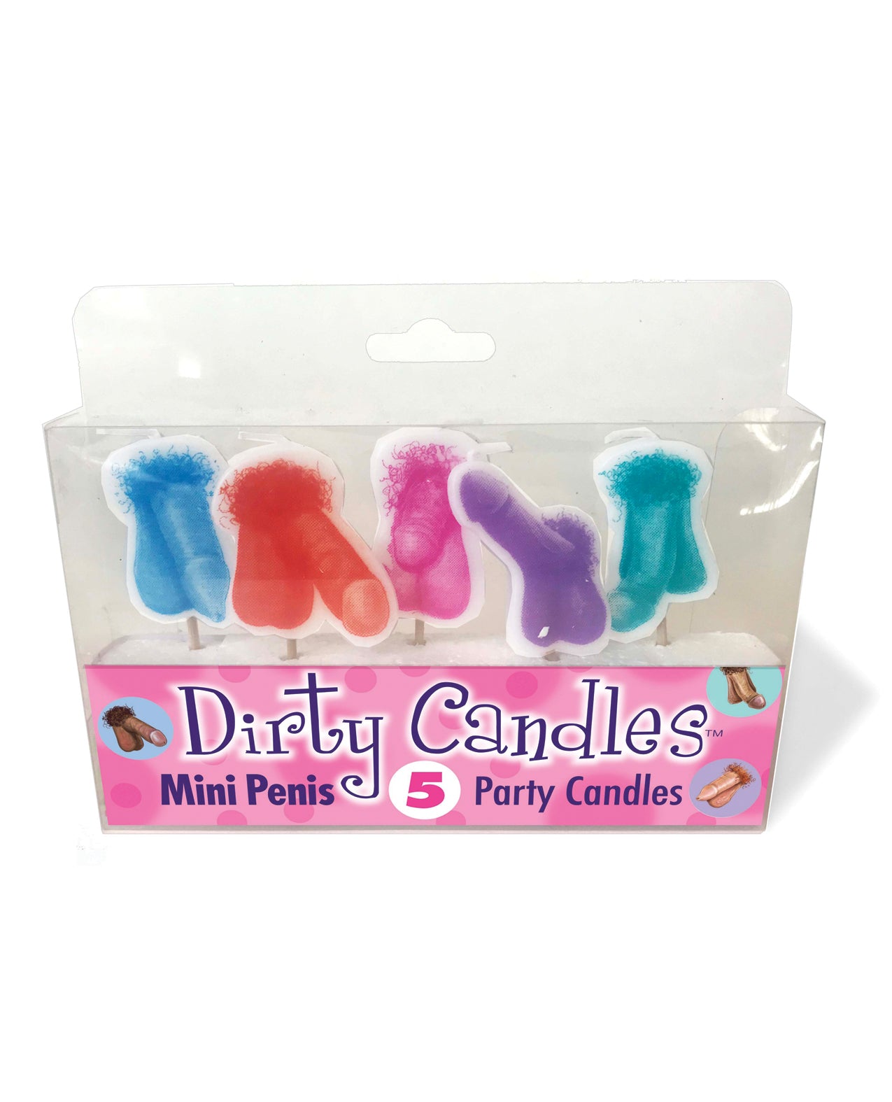 Candy Prints Bachelorette Party Candle Set Realistic Mini Penis Shape in Assorted Colors for Party Decoration