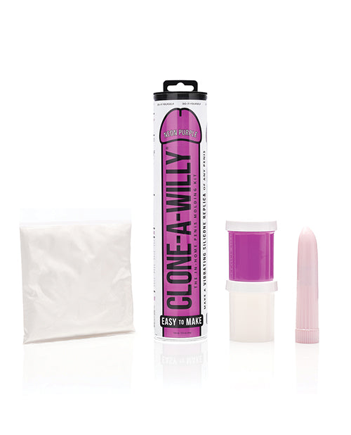 Neon Purple Vibrating DIY Dildo Kit with Detailed Silicone Molding