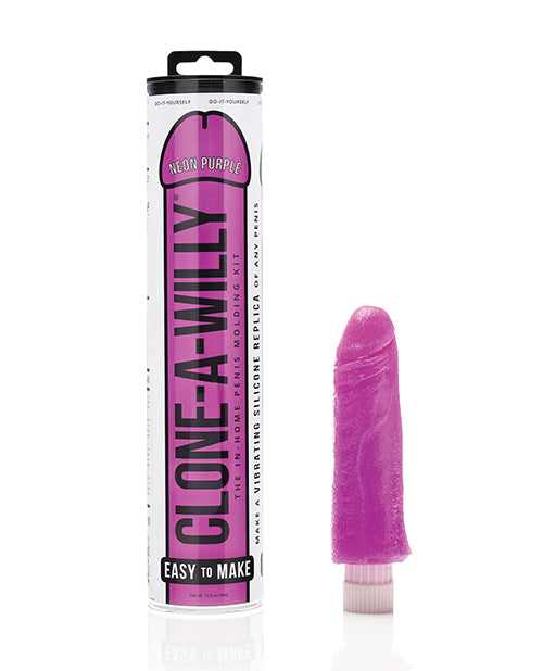 Neon Purple Vibrating DIY Dildo Kit with Detailed Silicone Molding