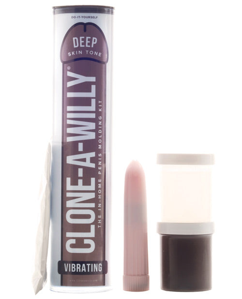 Clone A Willy Dongs & Dildos Vibrating Deep Tone Silicone DIY Kit with Molding Tube for Personalized Replica