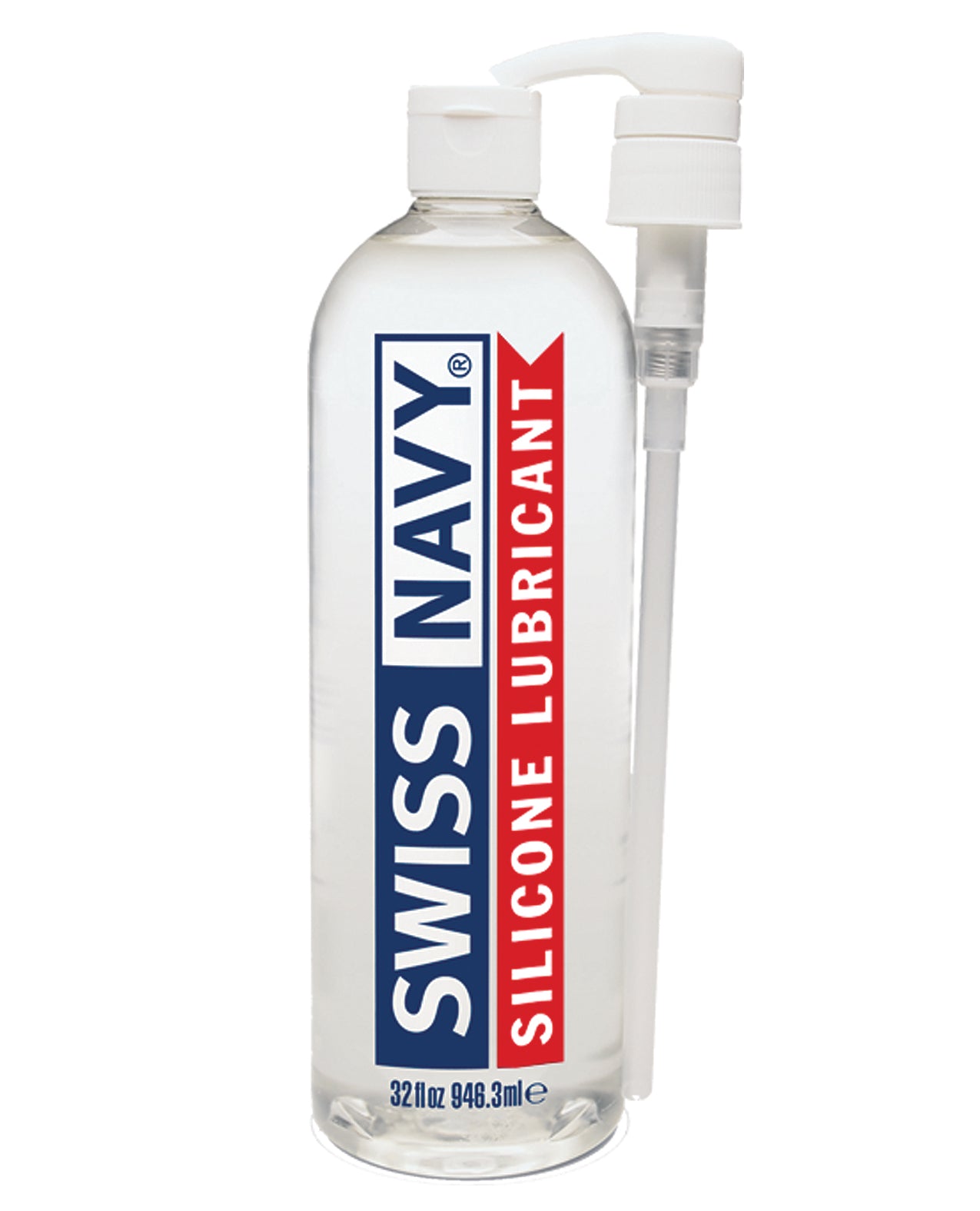 Swiss Navy Silicone Lubricant large 32 oz bottle non-absorbent formula for sensitive dry skin comfort and intimate relief