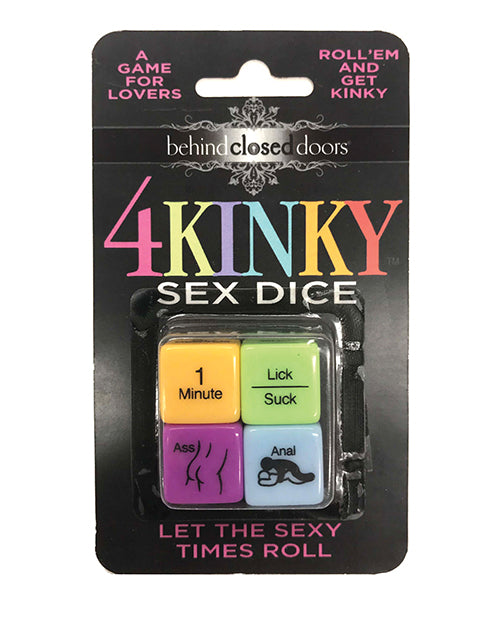 Behind Closed Doors Games for Romance 4 Kinky Sex Dice with Color-Coded Actions and Body Parts for Couples Intimacy