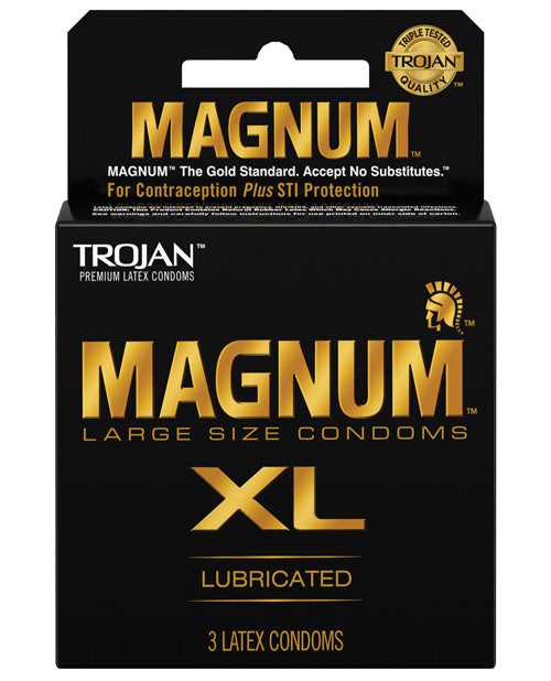Trojan Condoms Extra Large Magnum XL Lubricated Secure Fit for Comfort and Reliable Protection