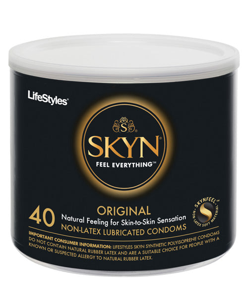 Lifestyles SKYN Original Condoms Non-Latex Polyisoprene Lubricated for Sensitive Skin Protection