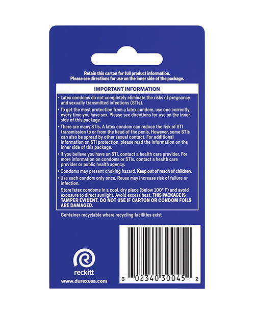 Durex Classic Condoms - Box of 3 with 52mm Nominal Width