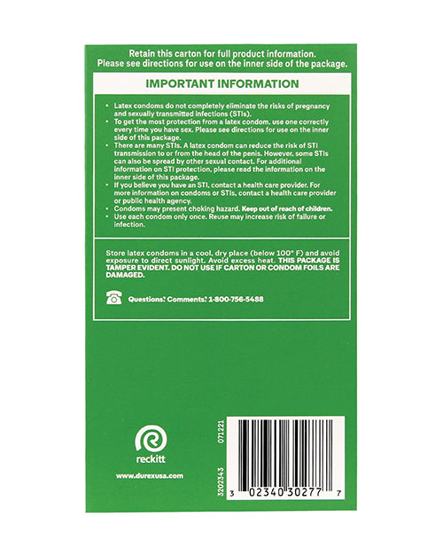 Durex Tropical Scented Colorful Condoms - 12 Pack with Fruit Flavors