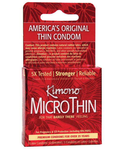 Kimono Condoms Ultra-Thin Vegan Latex Five-Times Tested for Safe and Enhanced Sensation
