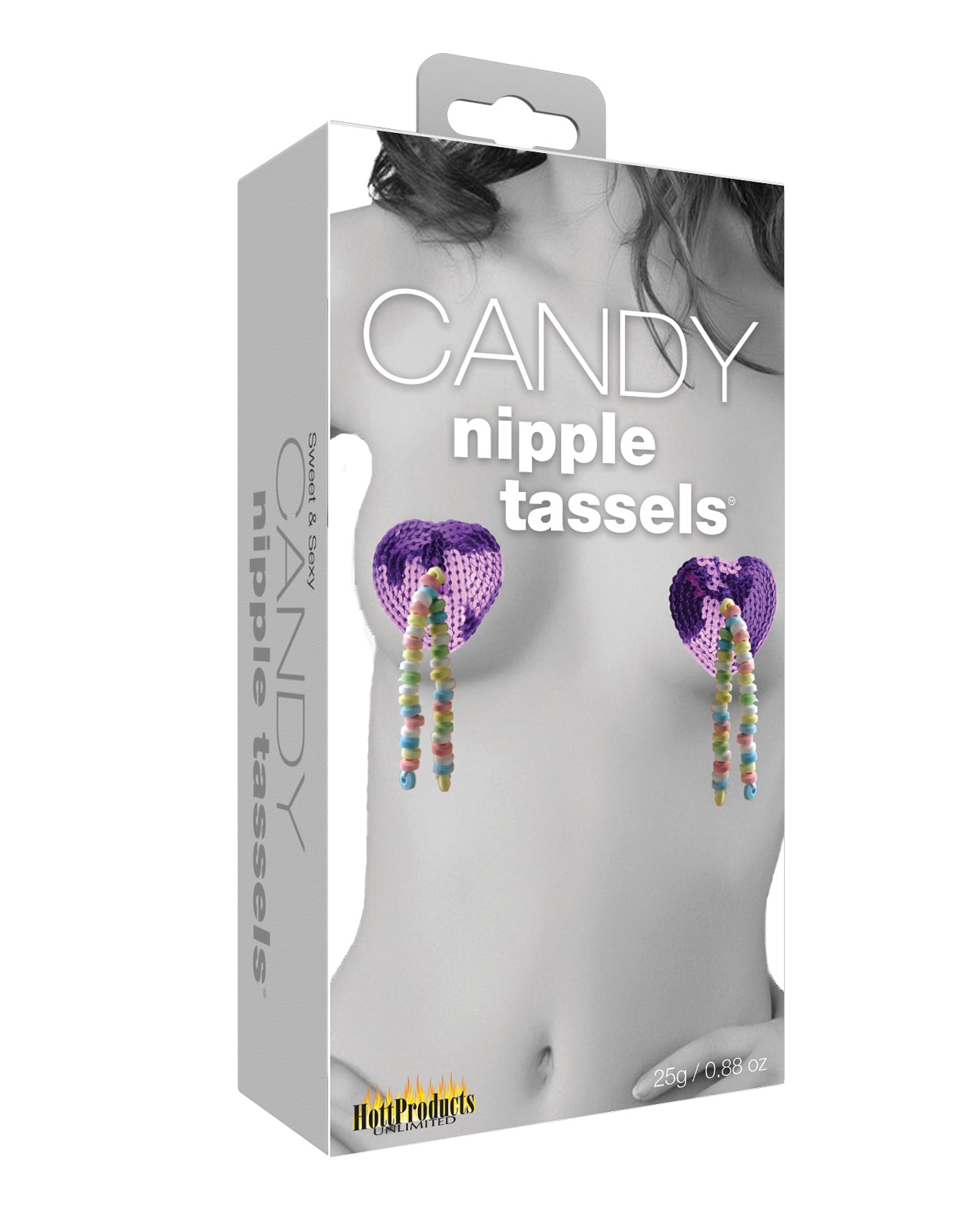 Hott Products Body Toppings Edible Candy Nipple Tassels Multicolor Design for Sensual Fun