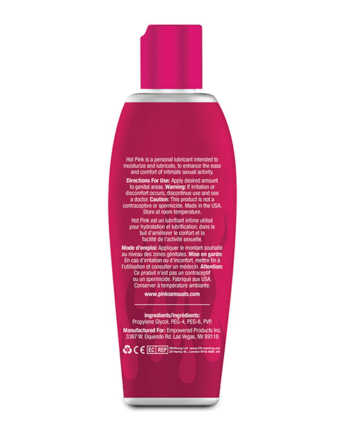 Hot Pink Water-Based Warming Lubricant with Patented Formula – 4.7 oz