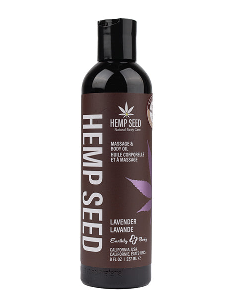 Earthly Body Massage Oil with Lavender Natural Botanical Oils and Vitamins for Relaxing Body Care