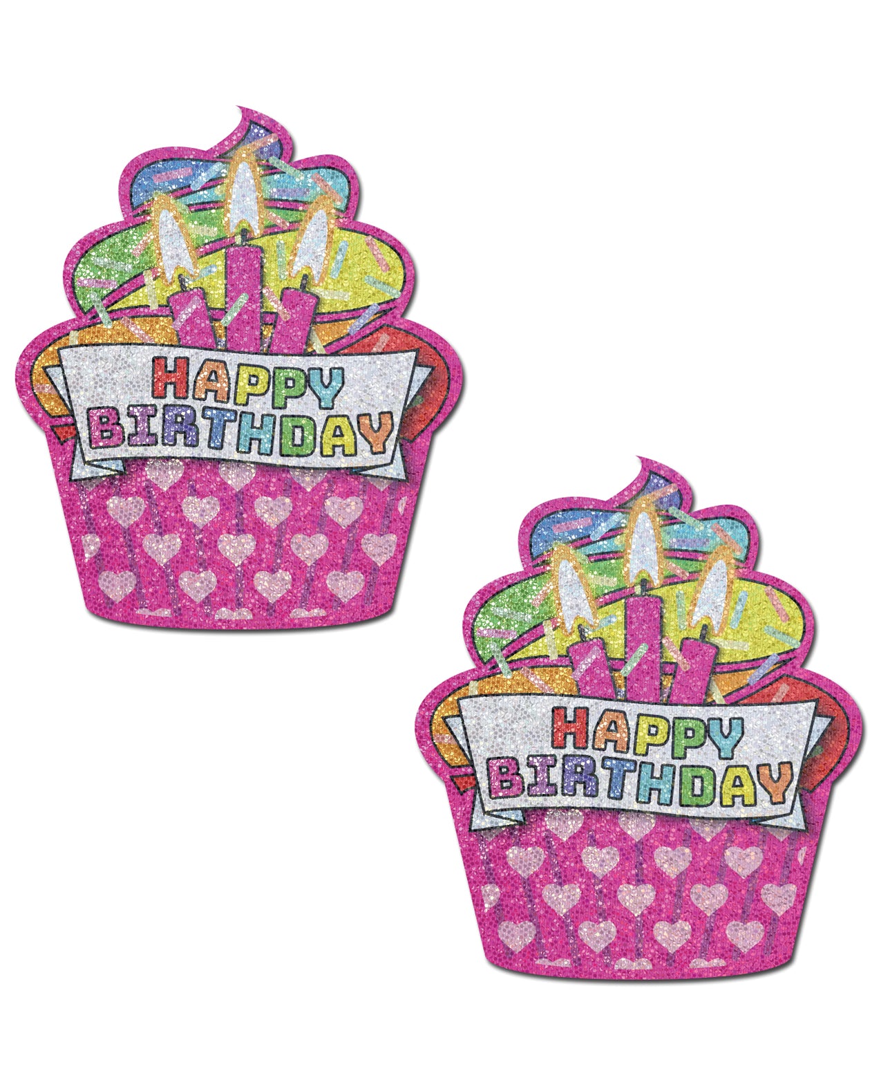 Pastease Happy Birthday Cupcake Multicolor Lingerie Accessory - One Size