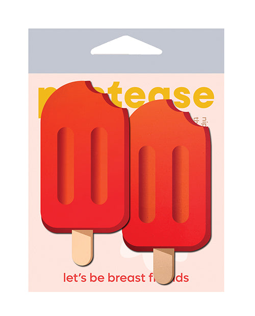 Pastease Nipple Pasties Popsicle Cherry Red Waterproof Adhesive Festive Design for Seamless Statement Style