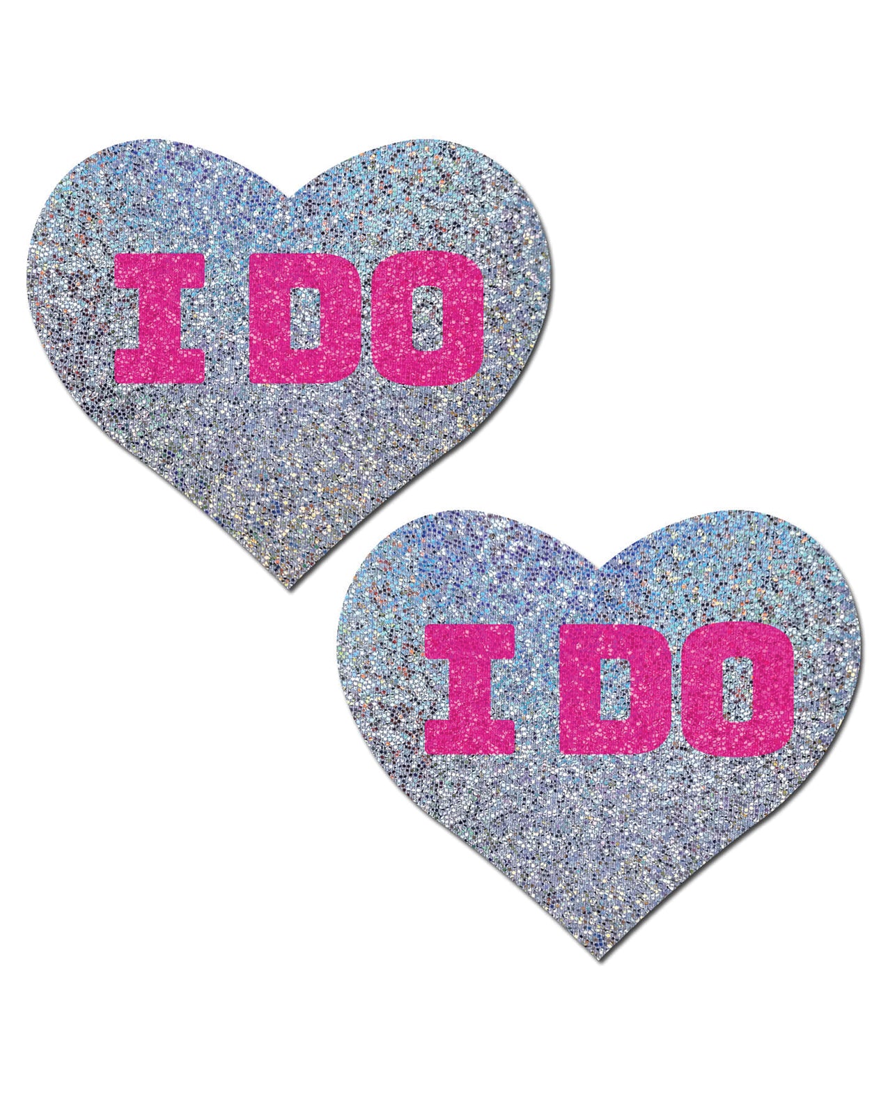 Pastease Premium Bridal "I Do" Silver Pasties – Wedding Lingerie Accessory