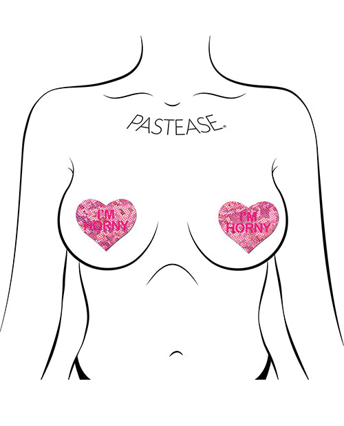 Pastease Heart Nipple Pasties in Pink and Red - Premium Festival Lingerie