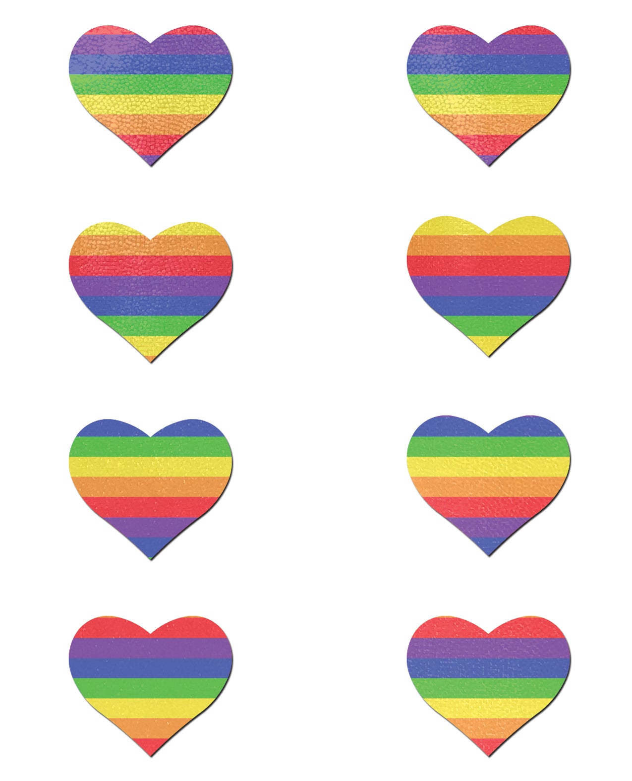 Pastease Mini Rainbow Heart Nipple Covers Pack of 8 – Vibrant Pasties