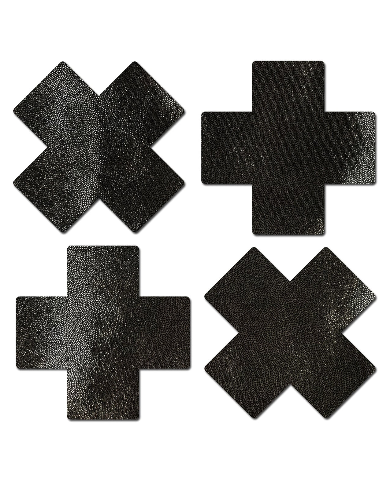 Pastease Premium Petites Liquid Cross Black Pasties - 2 Pair Pack