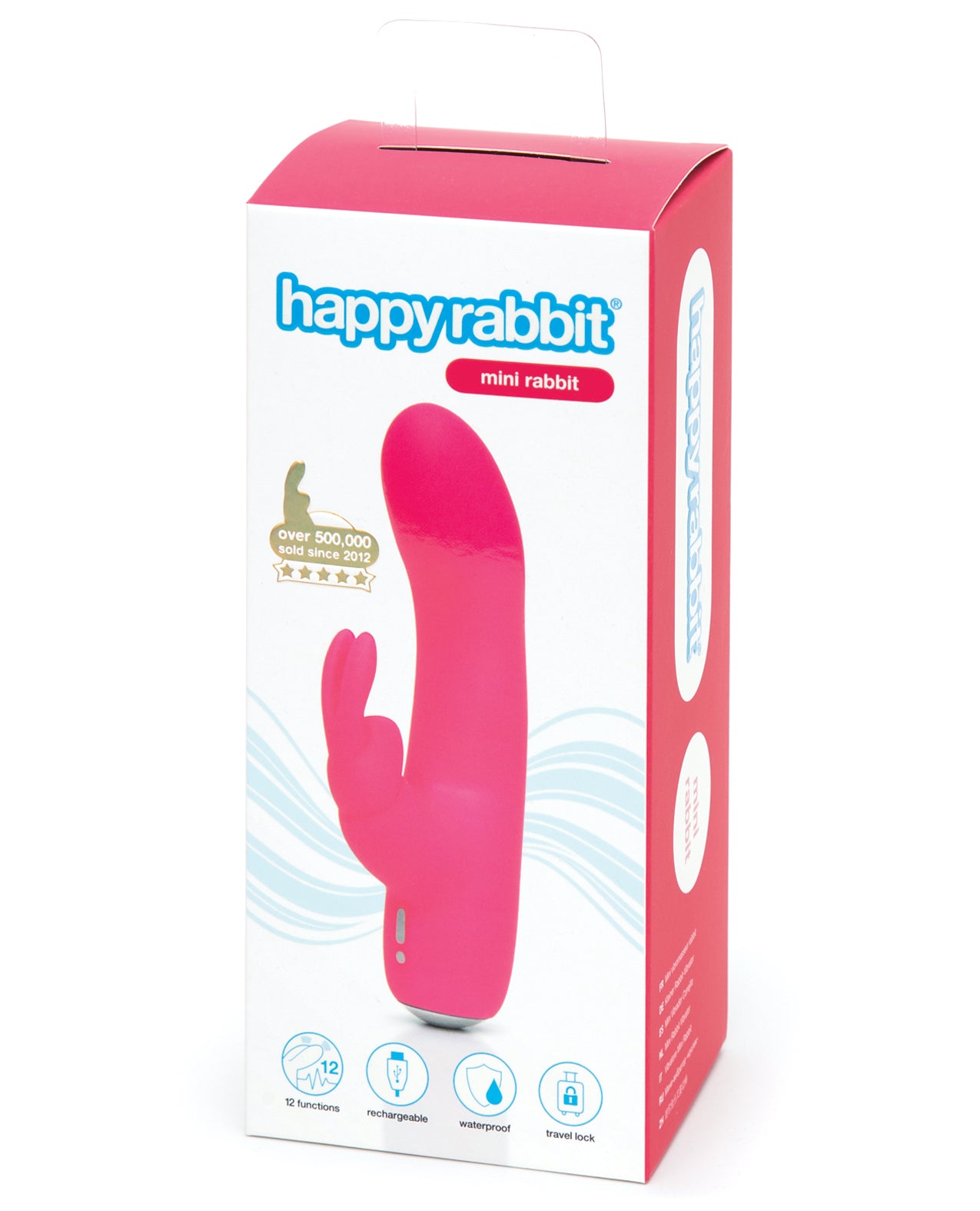 Happy Rabbit Vibrator Mini Rabbit Rechargeable Flexible Ears Waterproof Design for Solo Clitoral Stimulation