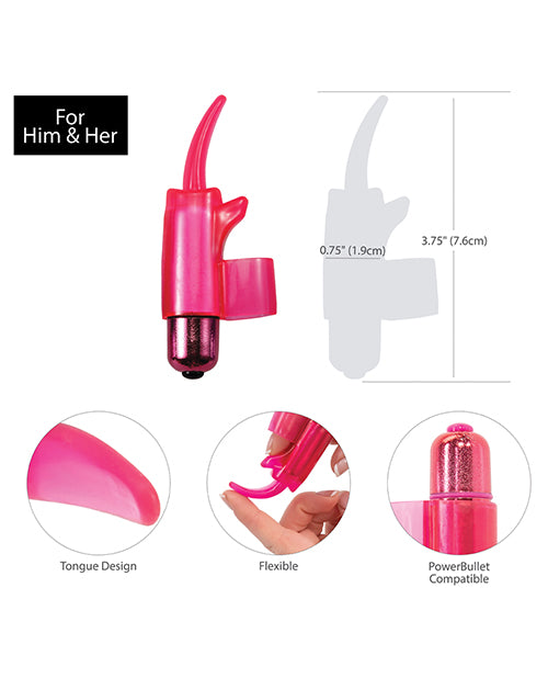 Power Bullet Pink Tingling Tongue Finger Vibrator Stimulator
