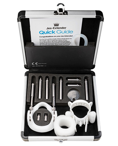 Jes Extender Penis Enhancement Kit with Titanium Construction and Adjustable Bars for Safe Home Use