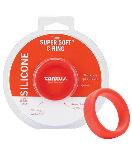 Tantus Penis Enhancement Super Soft Silicone C-Ring Broad Comfort Design for Prolonged Performance