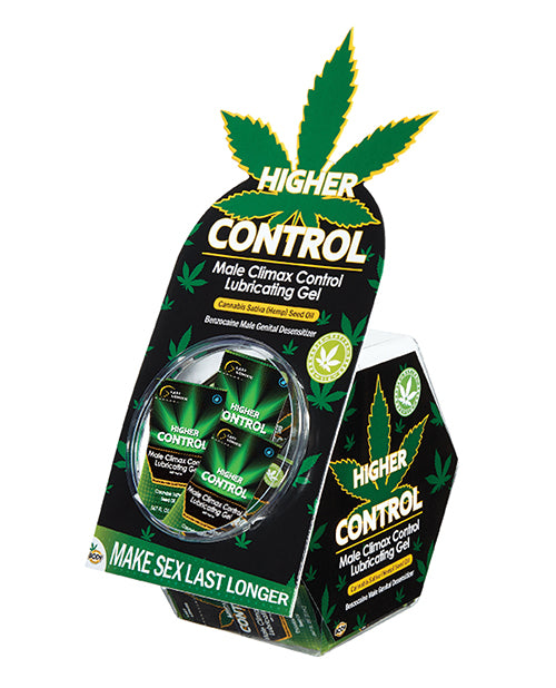 High Control Climax Control Gel Packet with Hemp Seed Oil and Pump Applicator for Prolonged Intimacy