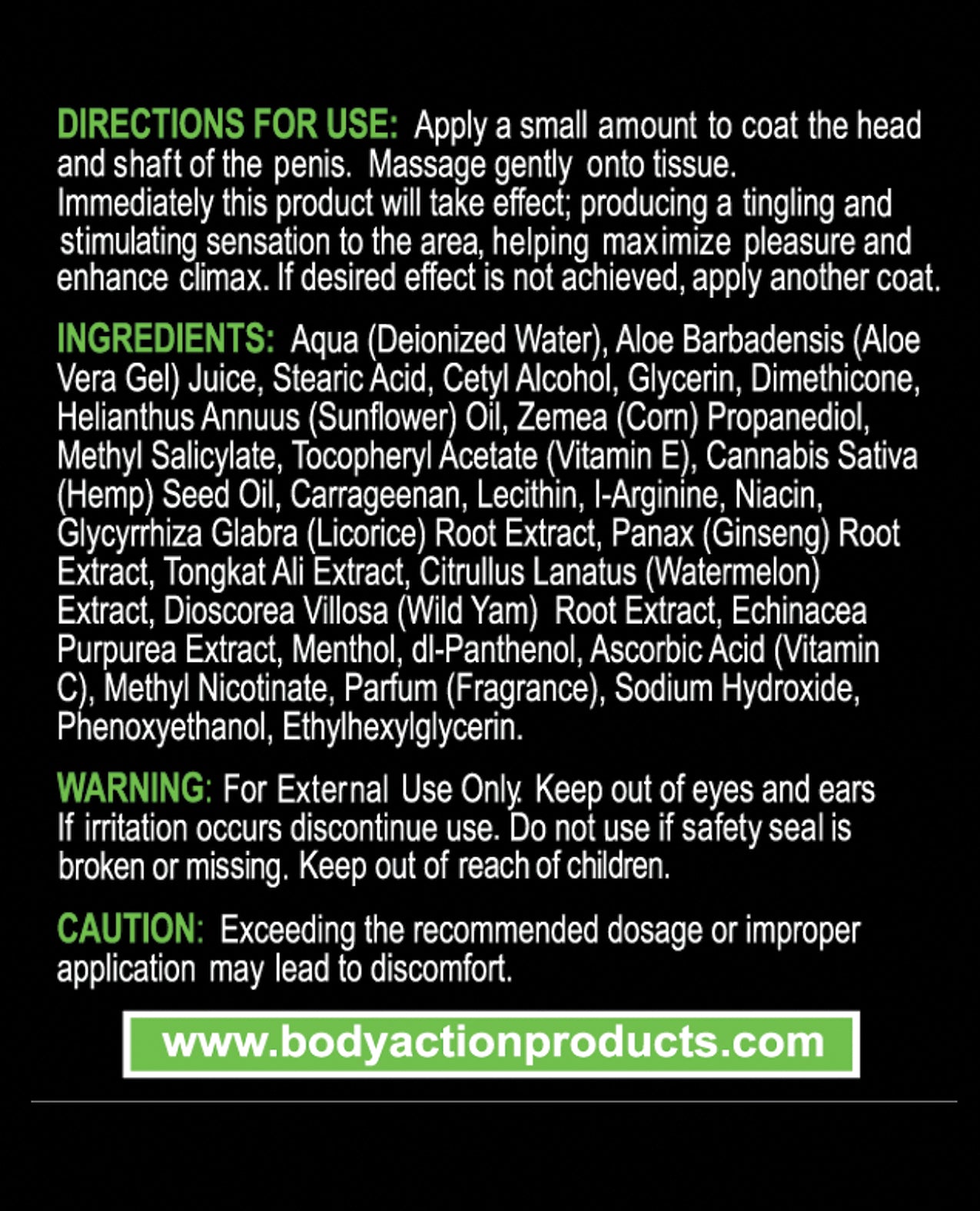 HemPleasure Maximum Strength Arousal Cream with Hemp Seed Oil for Men