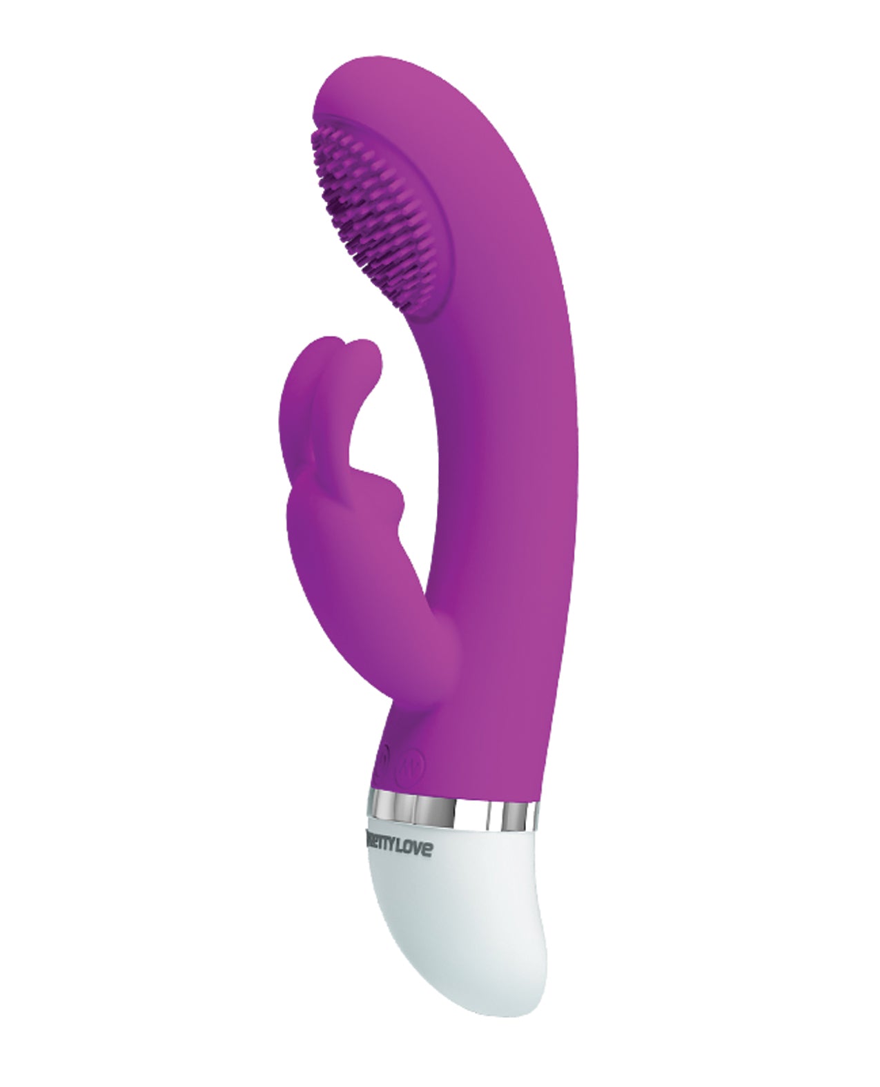 Pretty Love Fuchsia Silicone Rabbit Vibrator with Dual Motors