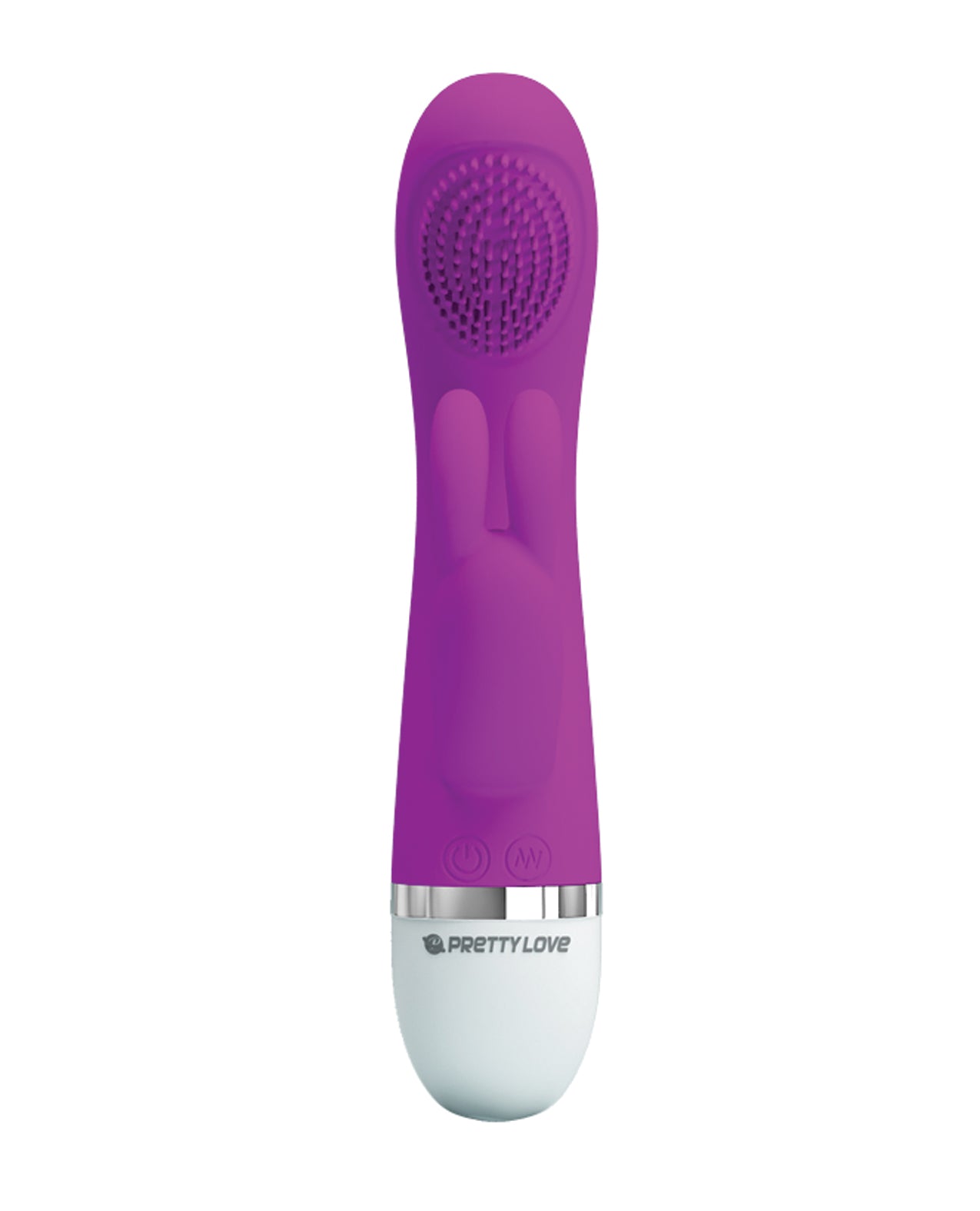 Pretty Love Fuchsia Silicone Rabbit Vibrator with Dual Motors