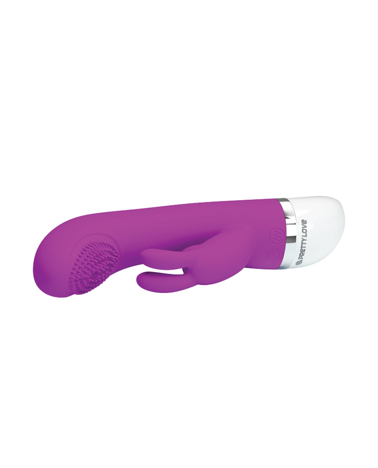 Pretty Love Fuchsia Silicone Rabbit Vibrator with Dual Motors