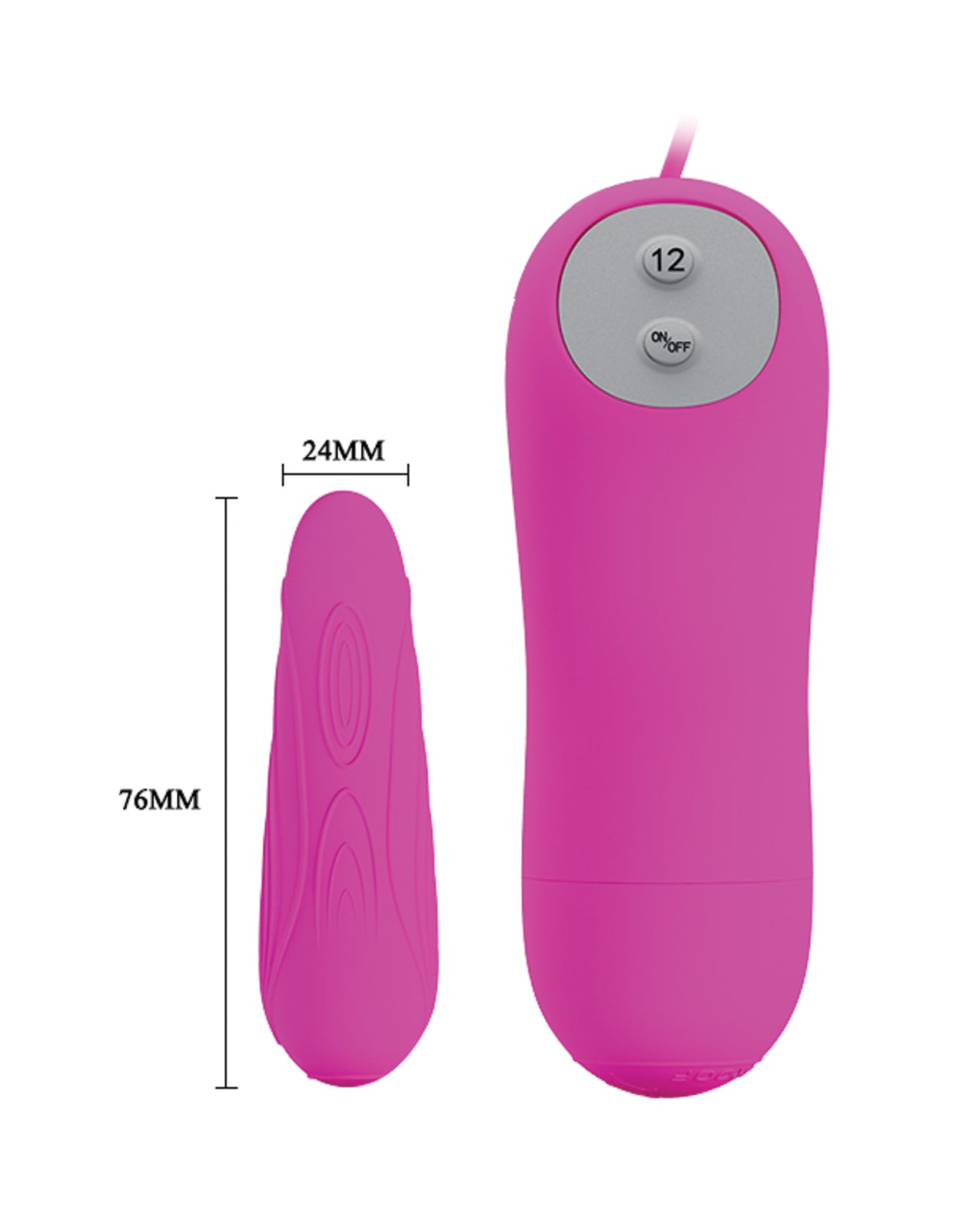 Pretty Love Archer Fuchsia Silicone Vibrator with 12 Speeds