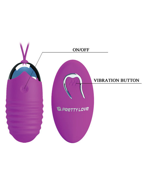 Pretty Love Jessica 12 Function Egg Vibrator – Fuchsia Remote Control Stimulator