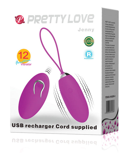 Pretty Love Egg Vibrator 12 Vibration Settings Wireless Remote for Discreet Couples Stimulation