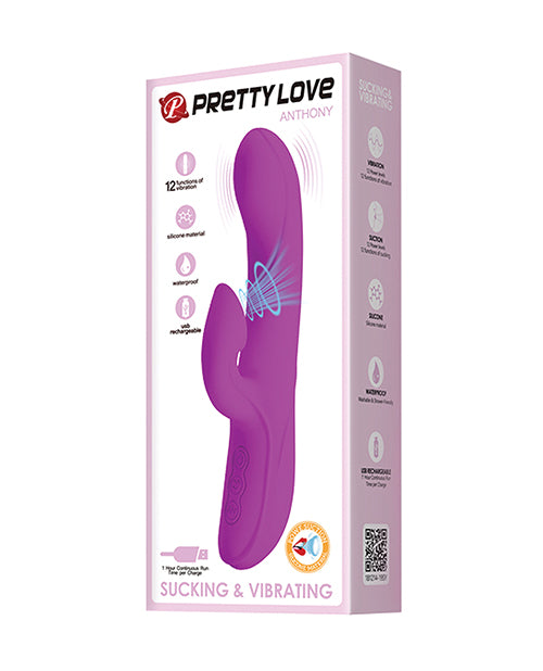 Pretty Love Vibrator Dual Stimulation Silicone Suction Stimulator for Enhanced Pleasure