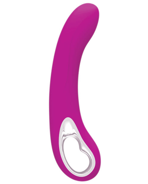Fuchsia Silicone Vibrator with 12 Vibration Functions and Ergonomic Handle
