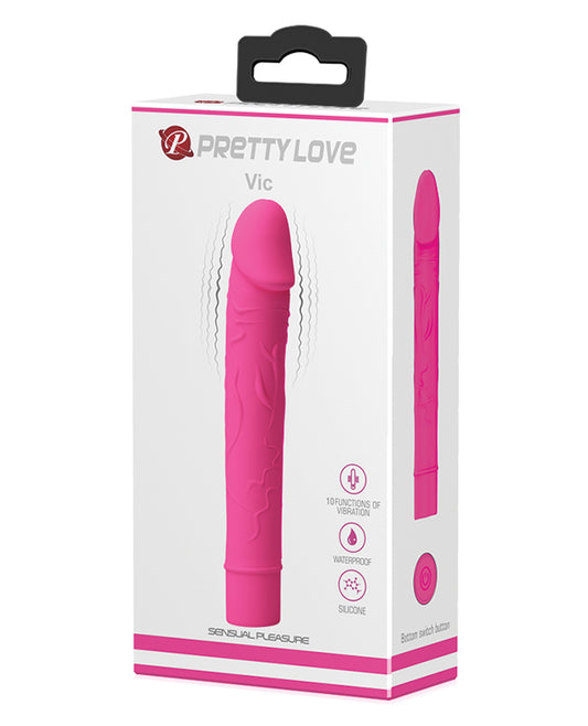 Pretty Love Vibrating Dildo Curved G-Spot Silicone Shaft with 10 Vibrations for Enhanced Stimulation