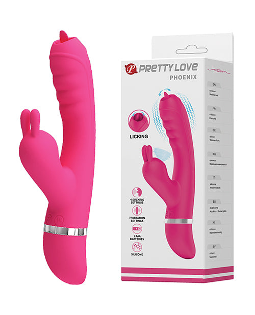 Pretty Love Vibrator Clit Suction Licking Tongue Feature for Enhanced Clitoral and G-Spot Stimulation