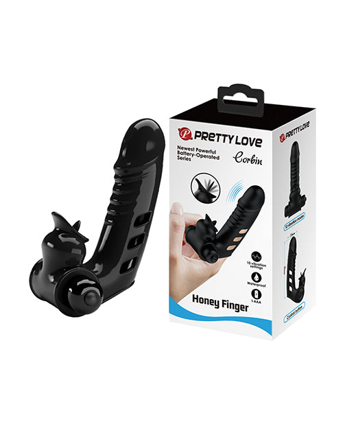 Pretty Love Finger Vibrator with 10 Vibration Functions and Silicone Sleeve for Targeted Clitoral and Internal Stimulation