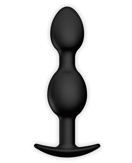 Pretty Love Silicone Anal Plug with Weighted Balls – Black