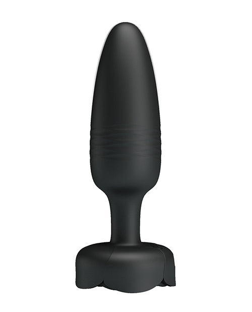 Pretty Love Tarion Thrusting Butt Plug w/Multi Color Bottom Light - Black