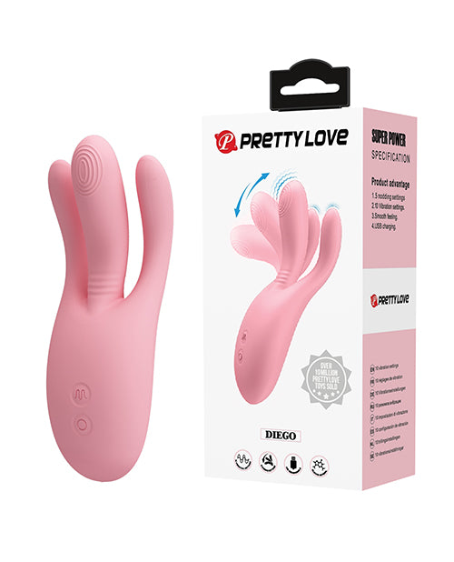 Pretty And Pink Stimulator Flexible Triple Fingers Medical-Grade Silicone for Versatile Intimate Stimulation