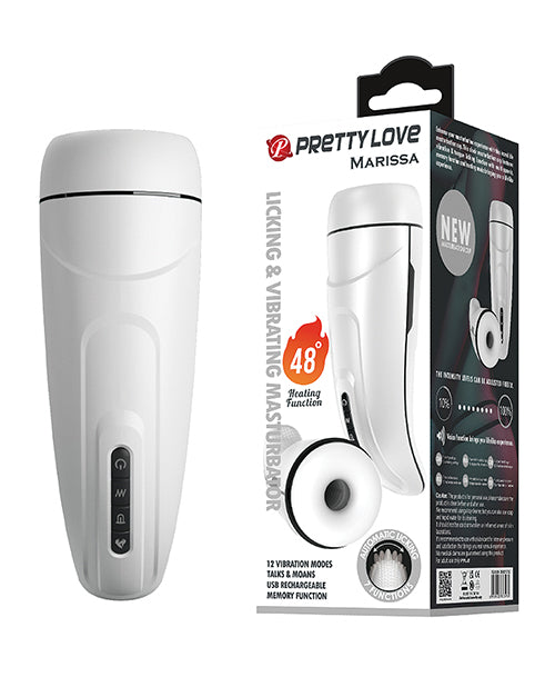 Pretty Love Masturbator Vibrating Licking Warming Sleeve for Intense Male Stimulation