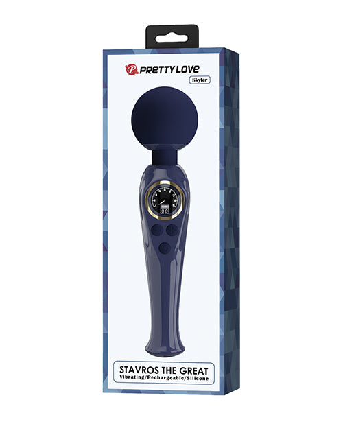 Pretty Love Massage Wand Digital LCD Display Flexible Head Blue for Deep Muscle Relaxation