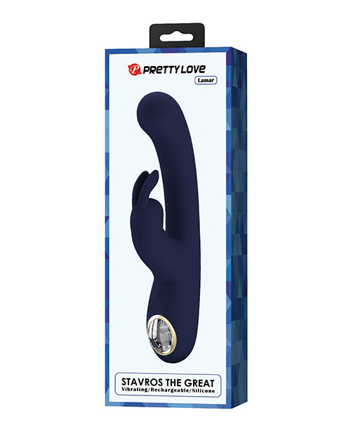 Pretty Love Rabbit Vibrator with curved G-spot shaft and LCD display for intense internal and clitoral stimulation