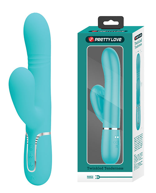 Pretty Love Vibrator 4-in-1 Rabbit Rolling Shaft Rechargeable for Enhanced G-Spot Stimulation