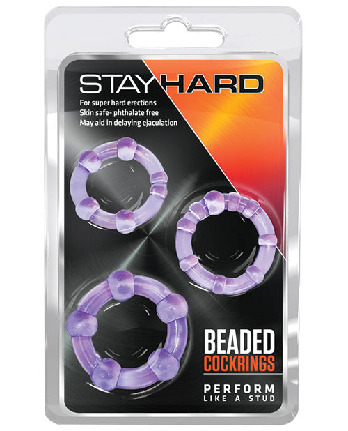 Stay Hard Penis Enhancement Beaded Cock Rings Set Stretchy TPE Material for Stamina and Performance