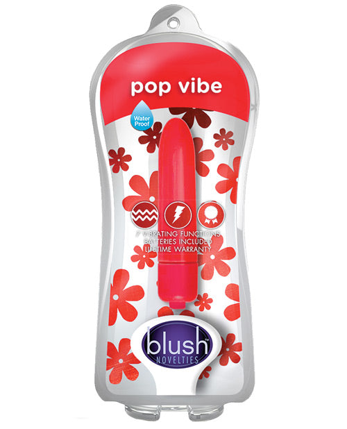 Vive Vibrator Cherry Red 10 Vibration Functions Waterproof Compact Design for Discreet Pleasure