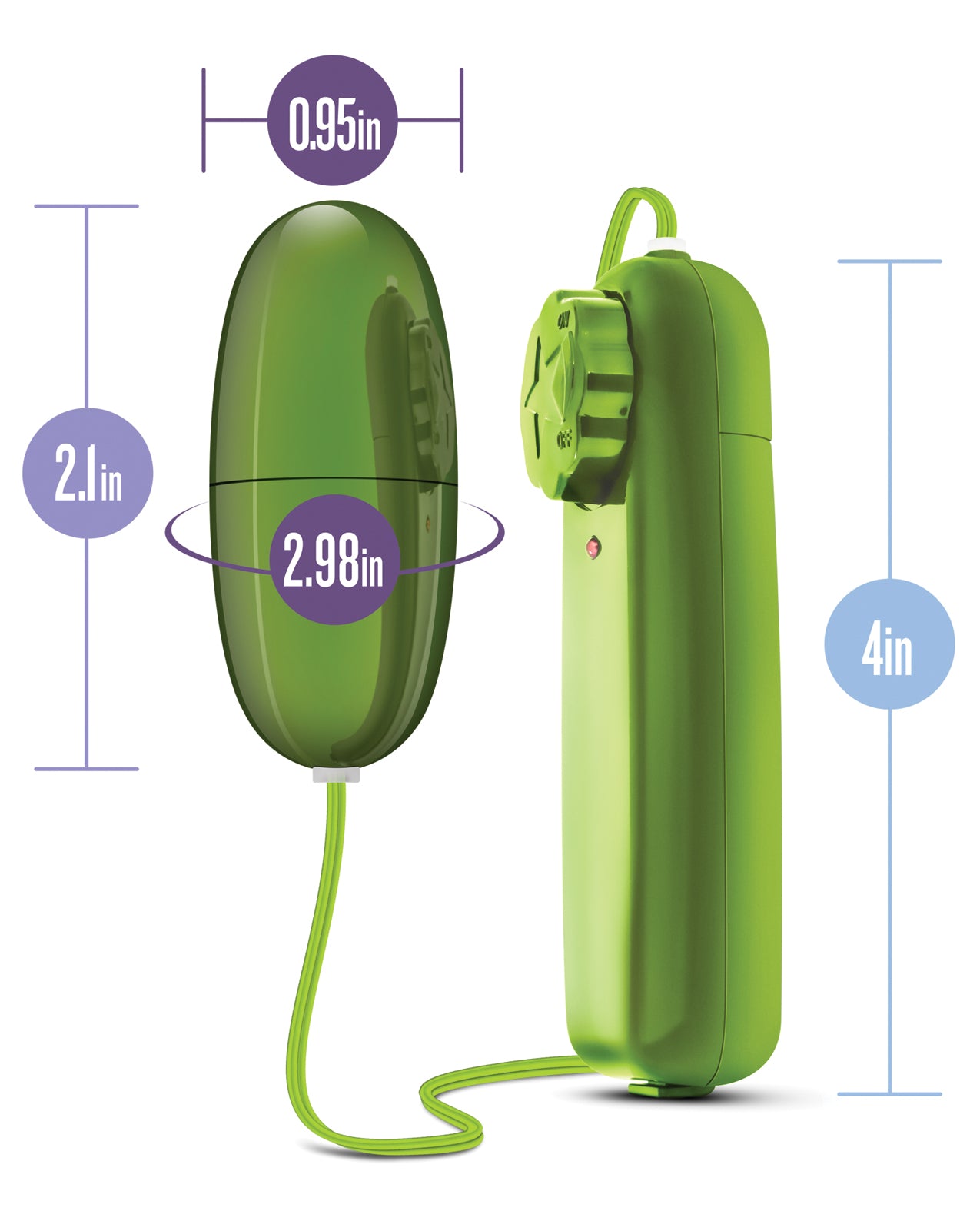 Blush B Yours Lime Power Bullet Stimulator with Adjustable Vibrations
