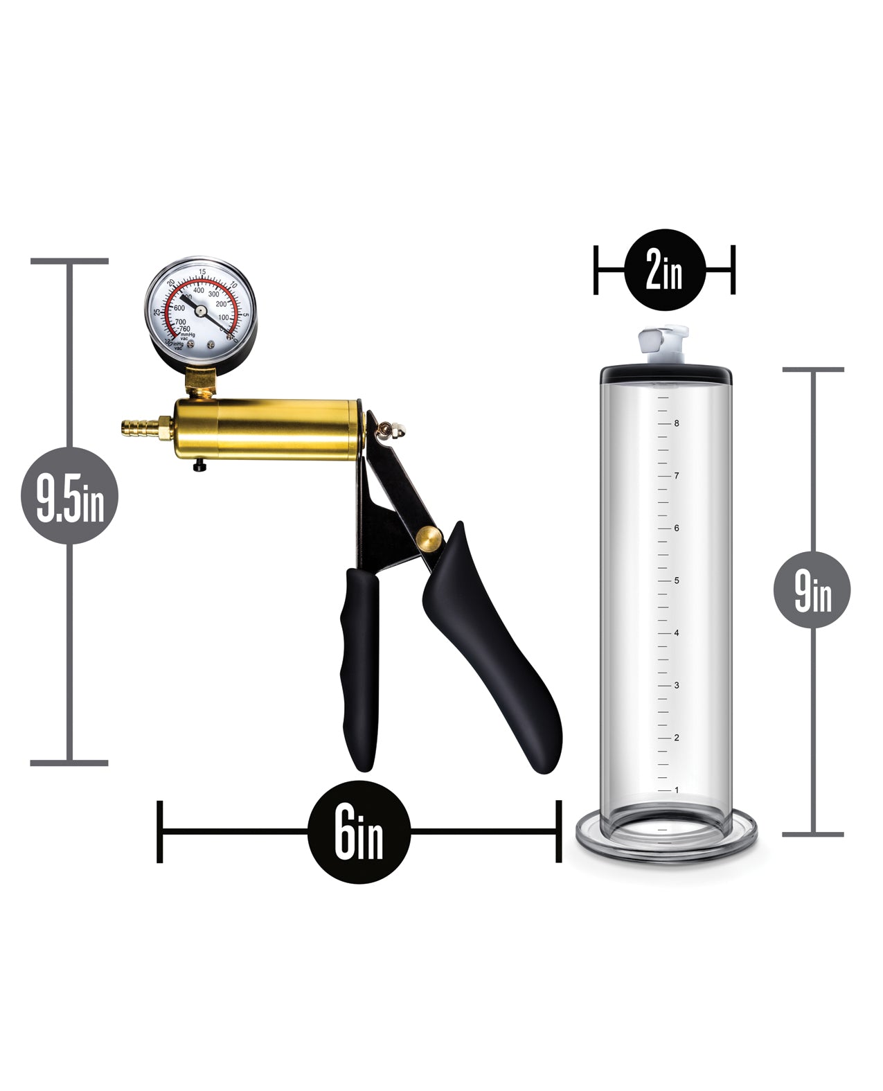 Performance VX6 Male Enhancement Pump with Brass Pistol and Gauge