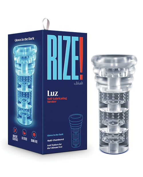 Rize Stroker Glow-in-the-Dark Self-Lubricating Ribbed Chambers for Pleasurable Intimate Play